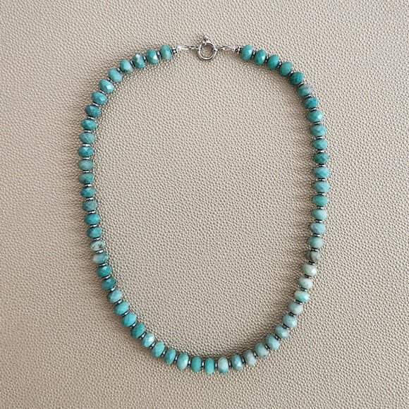 CHRYSOPRASE NECKLACE--18" - Picture 2 of 2